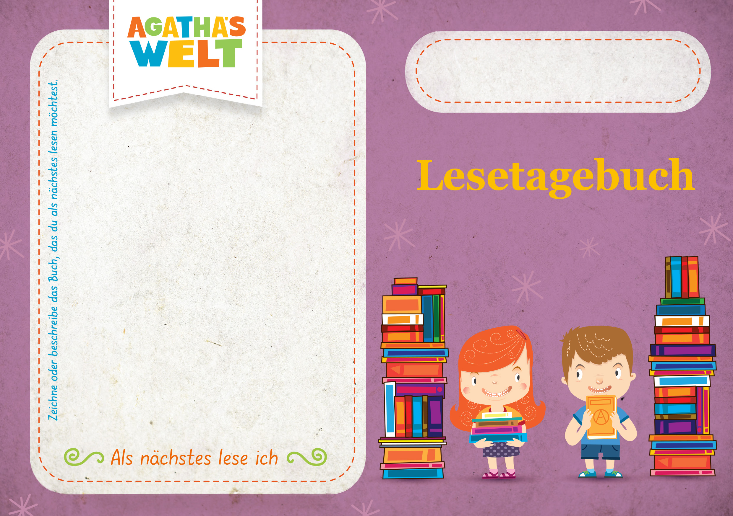 Kostenloser Download - Lesetagebuch, Motiv mit Agatha