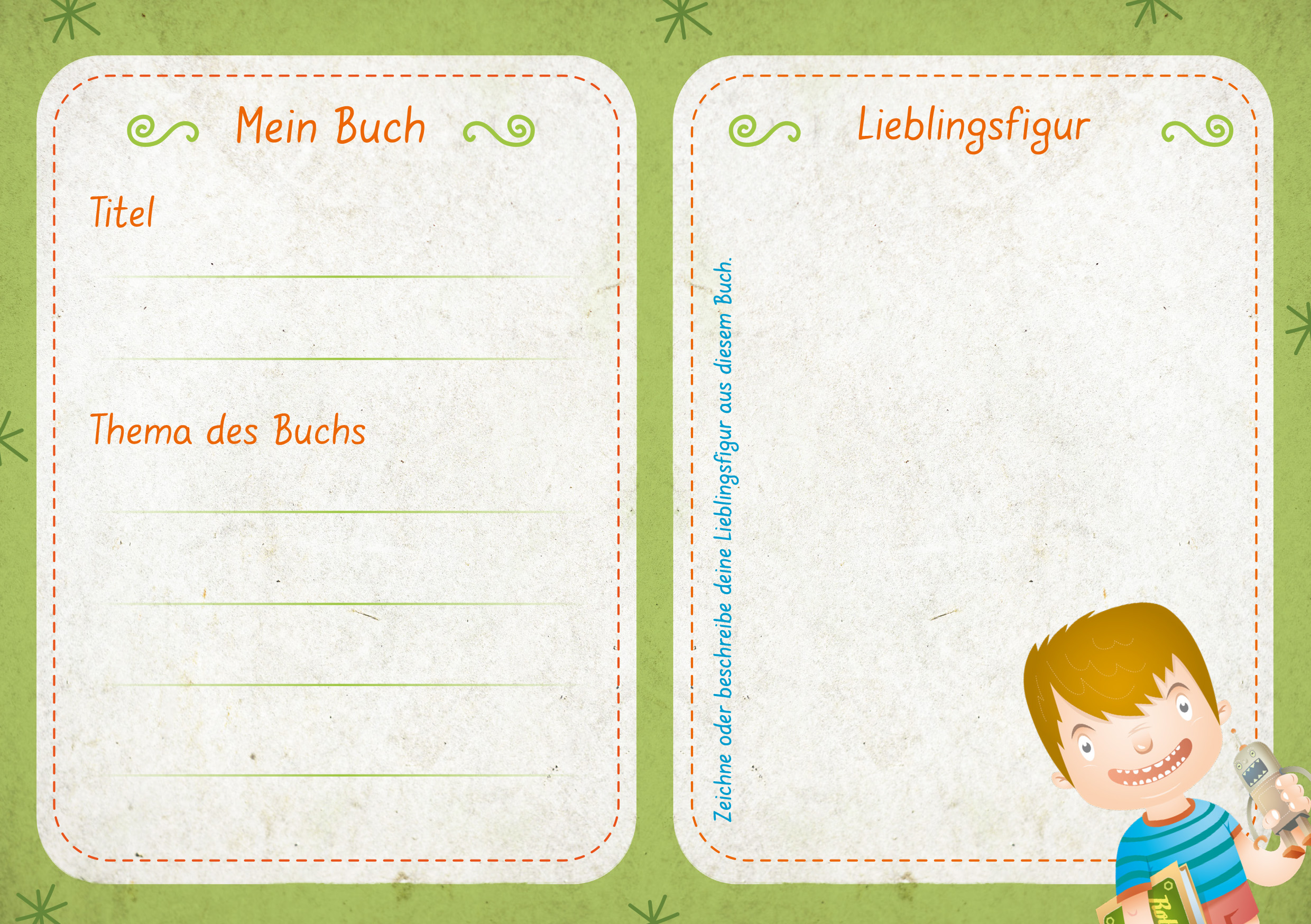 Kostenloser Download - Lesetagebuch, Motiv mit Matthias